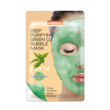 Purederm Deep Purifying Black O2 Bubble Mask - Green Tea ADS385