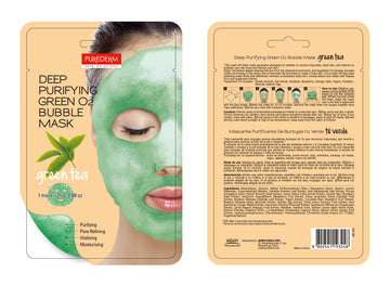 Purederm Deep Purifying Black O2 Bubble Mask - Green Tea ADS385