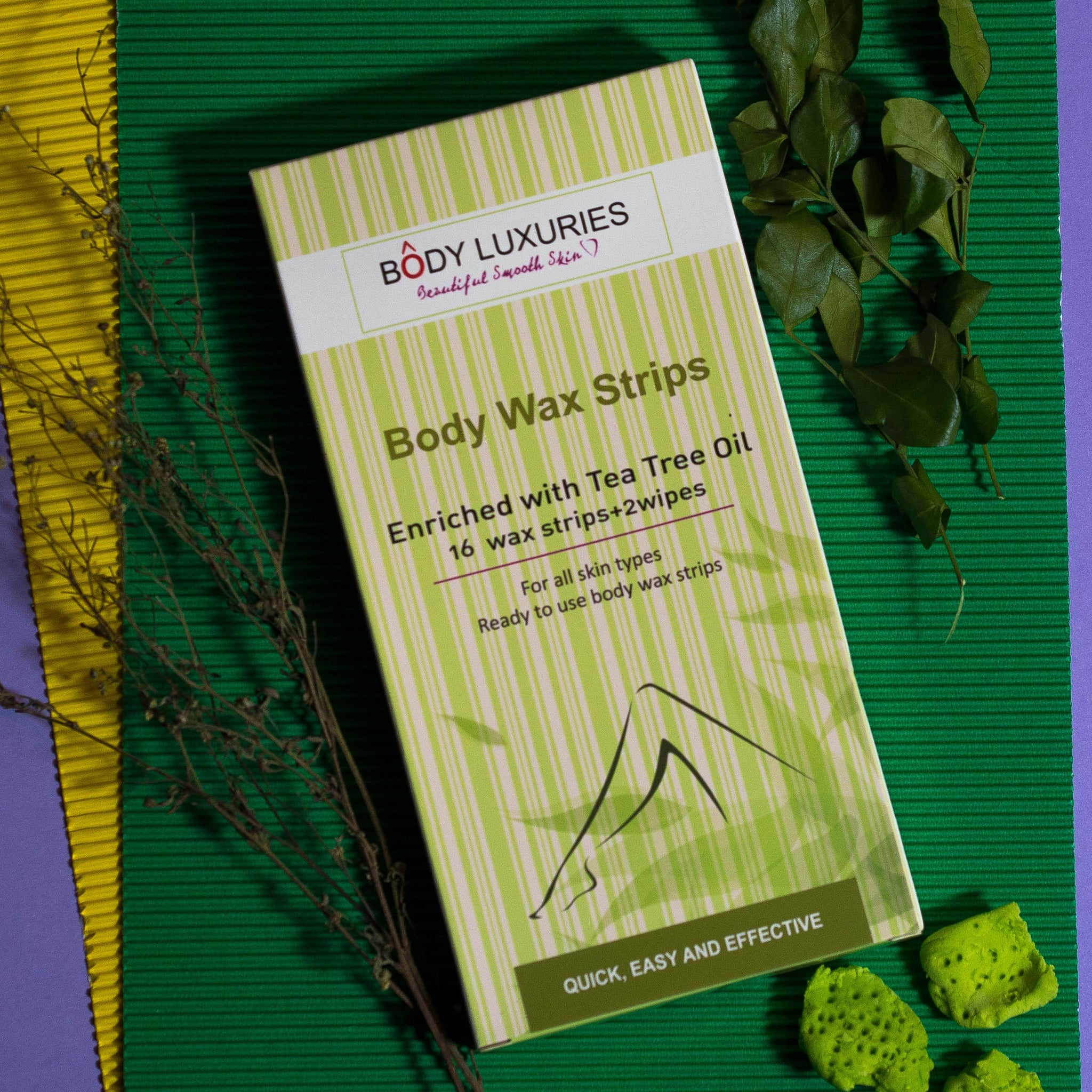 Body Luxuries Body Wax Strips – Tea Tree Oil