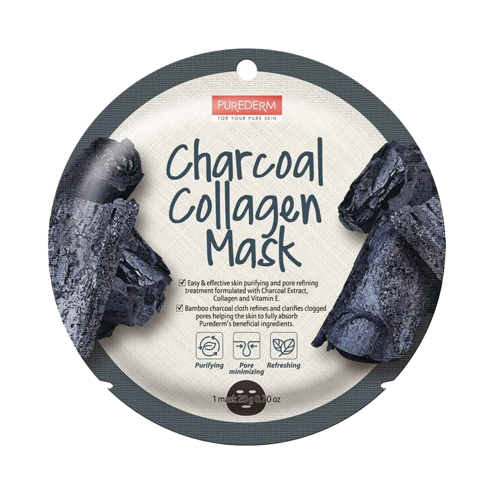 Purederm Collagen Mask – Charcoal 1 Mask 18g