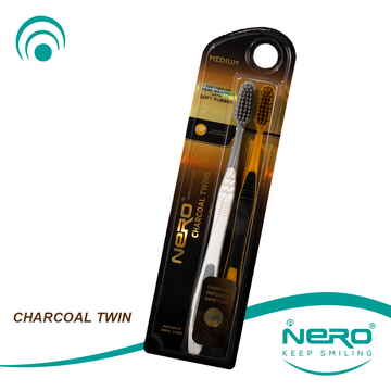 Nero Toothbrush - Elegant Charcoal Twins - K102