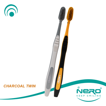 Nero Toothbrush - Elegant Charcoal Twins - K102