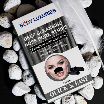 Body Luxuries Nose Strips Deep Cleansing – Charcoal 6 Strips