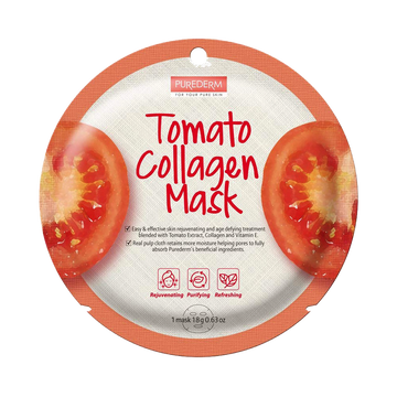 Purederm Collagen Mask – Tomato 1 Mask 18g- ADS812
