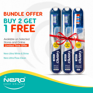 Nero Toothbrushes - Ultra Bundle Offer - Buy 2 Get 1 Free
